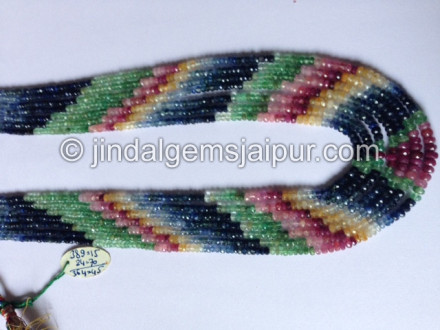 Multi Precious Faceted Roundelle Beads